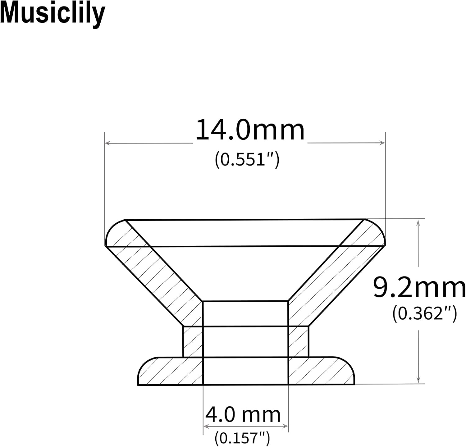 Musiclily Metal Guitar Strap Buttons End Pins for Fender Style Acoustic Classical Electric Guitar Bass Ukulele,Chrome(Pack of 2)