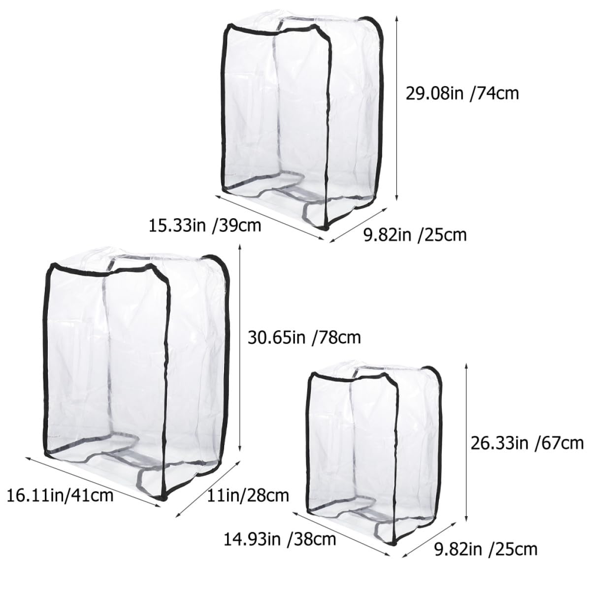 OSALADI Copertura Protettiva per Valigia in Pvc 3 Pezzi Cerniera Antisporcizia Design Sottile per Viaggio Elegante e Resistente