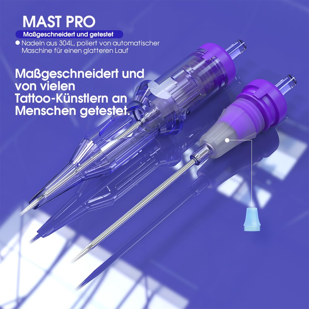 Mast Pro Tattoo Nadeln 50 Stück Verschiedene Größen #10 1001RL 1003RL 1005RL 1007RL 1005RS 1007RS 1009RS 1009RM 1011RM 1007M Wegwerfnadeln Rundliner Schattierer Magnum Set Für Alle Stile
