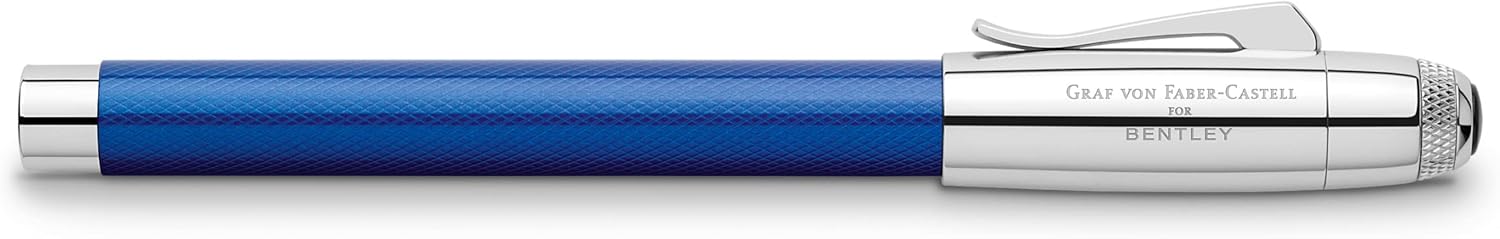 Faber Castell 141741 Fountain Pen, F, Fine Point, Count Bentley Collection, Sequin Blue