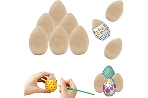 Unpainted Wooden Easter Eggs, Standable Natural Wood Eggs for Arts, DIY and Easter Crafts