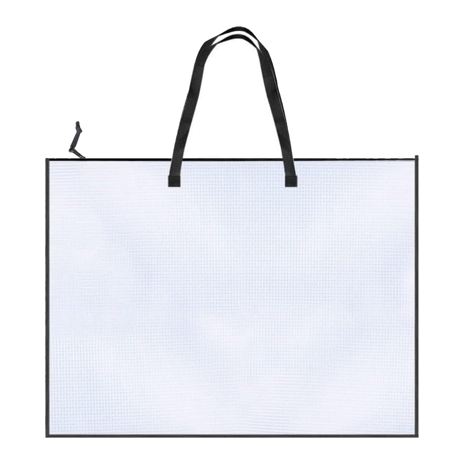 Cartellina formato A2 63x47,1 cm trasparente con griglia manico chiusura lampo borsa trasporto opere d'arte