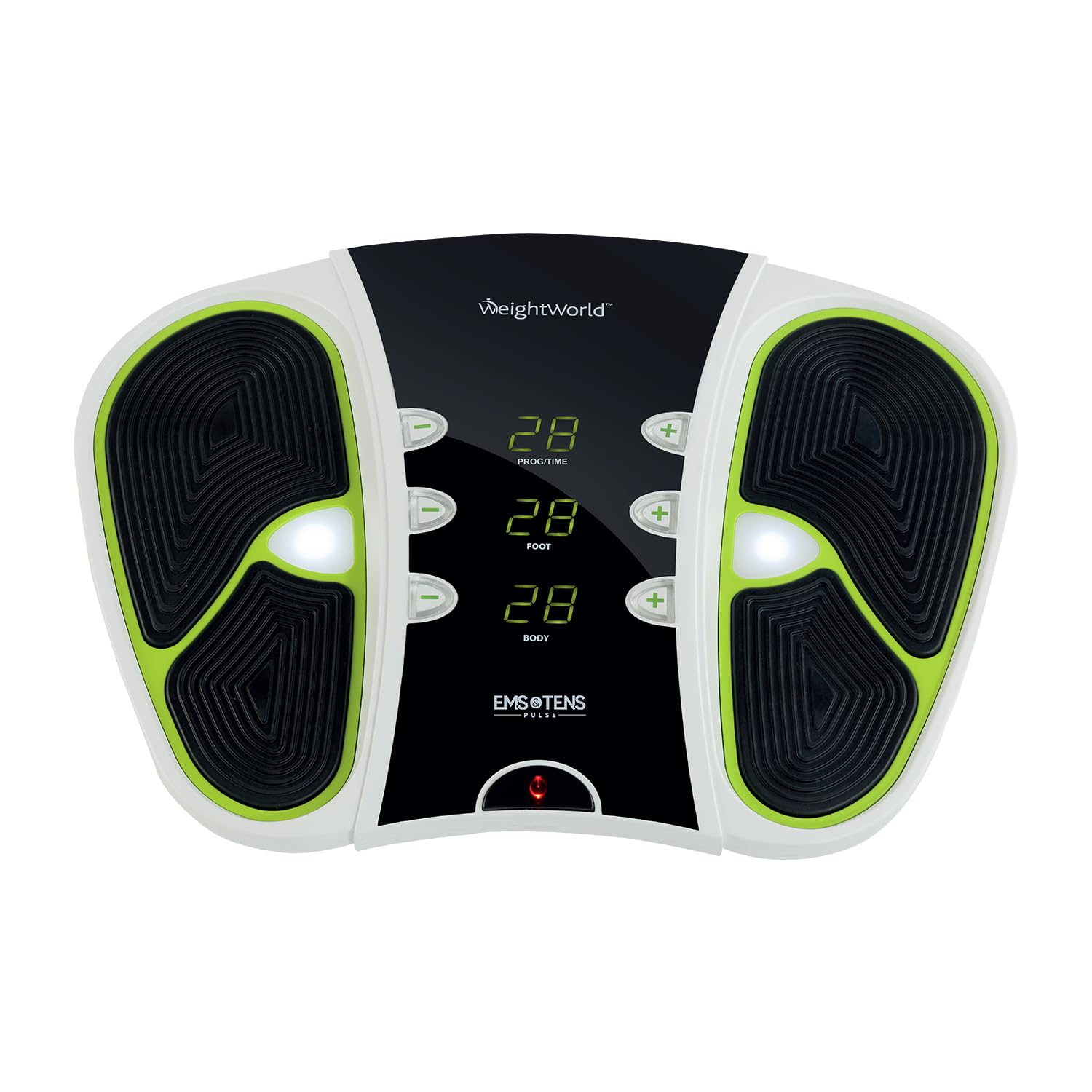 Circulatoire Masseur Jambe Électrique, EMS TENS, 99 Niveaux d'Intensité, Massage Pied et Jambe, Appareil Massage des Pieds, Électrodes, Circulateur sans Chauffage Circulatoire par Weightworld