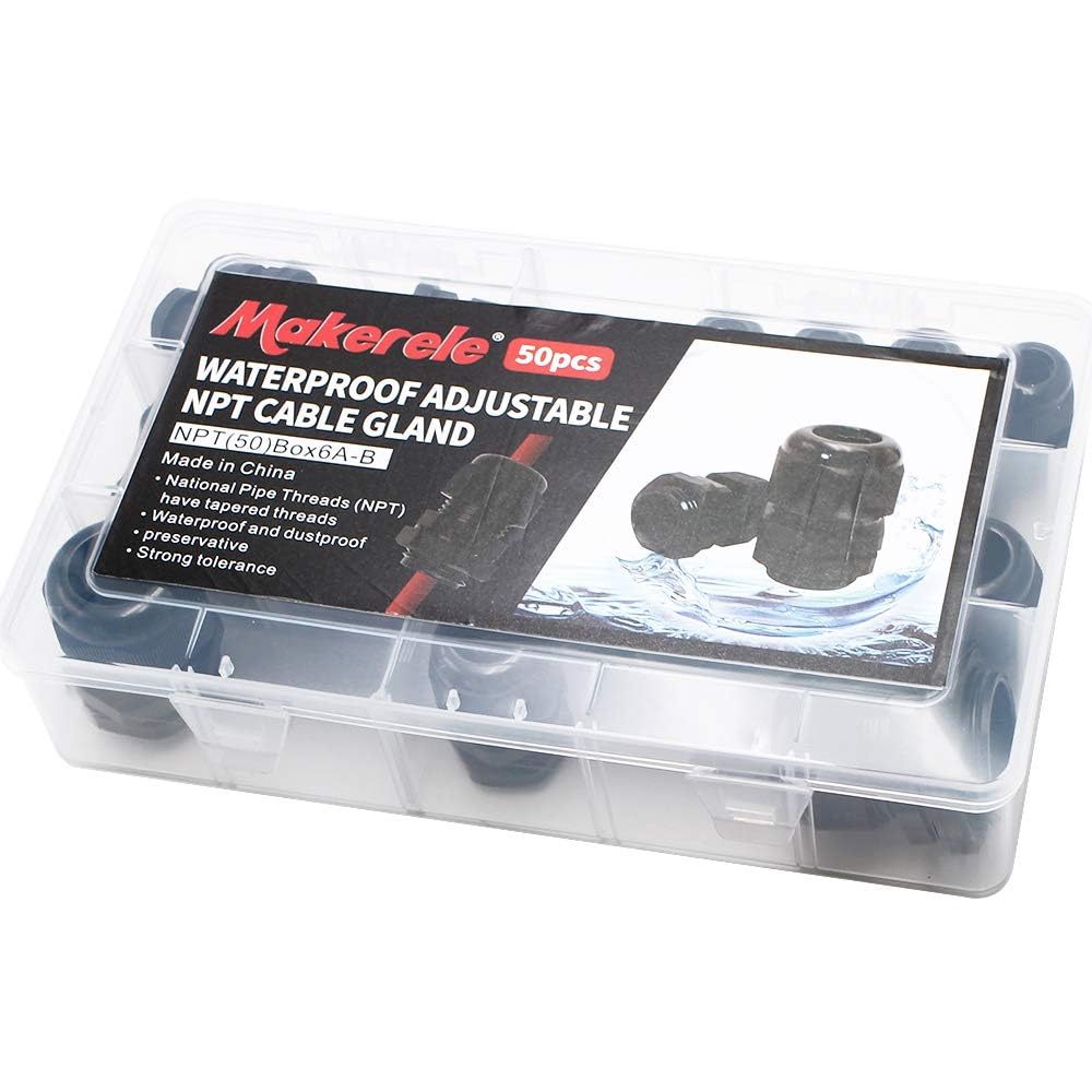 MAKERELE Cord Grip NPT Cable Glands Kit for Electrical Waterproof Box — Amazon image 7
