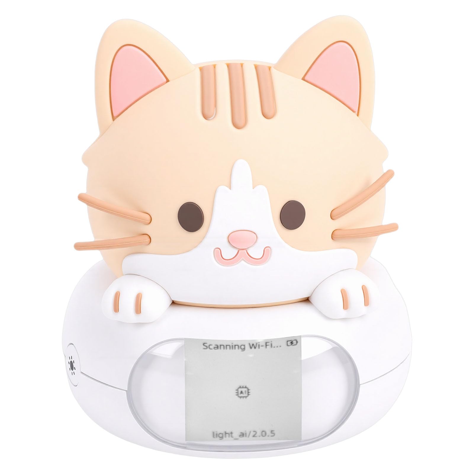 KI-Schreibtischroboter, PC-Silikon, Intelligenter Lern-Chat-Begleiter mit Nachtlicht und Emotionaler Interaktion für Kinderzimmer (Katze)