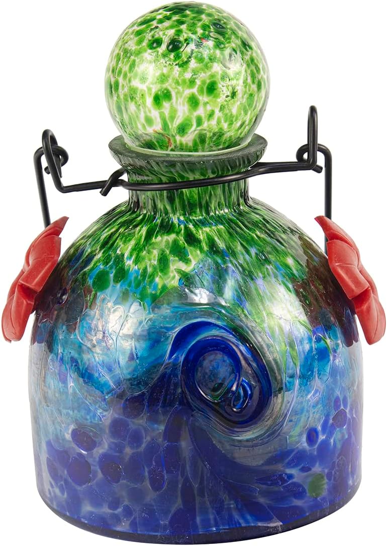 Echo Valley 3503GB Hummingbird Feeder-Gr LunaLite Bell, Green/Blue