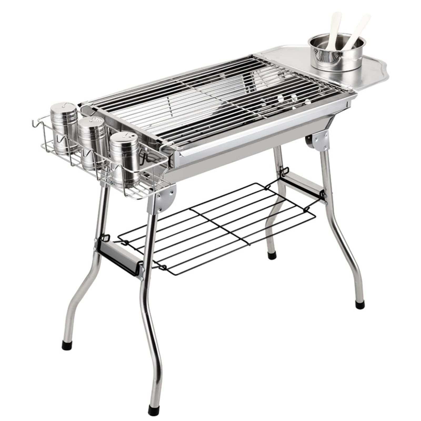 Barbecue à charbon portable pliable pour espace restreint et camping - 8