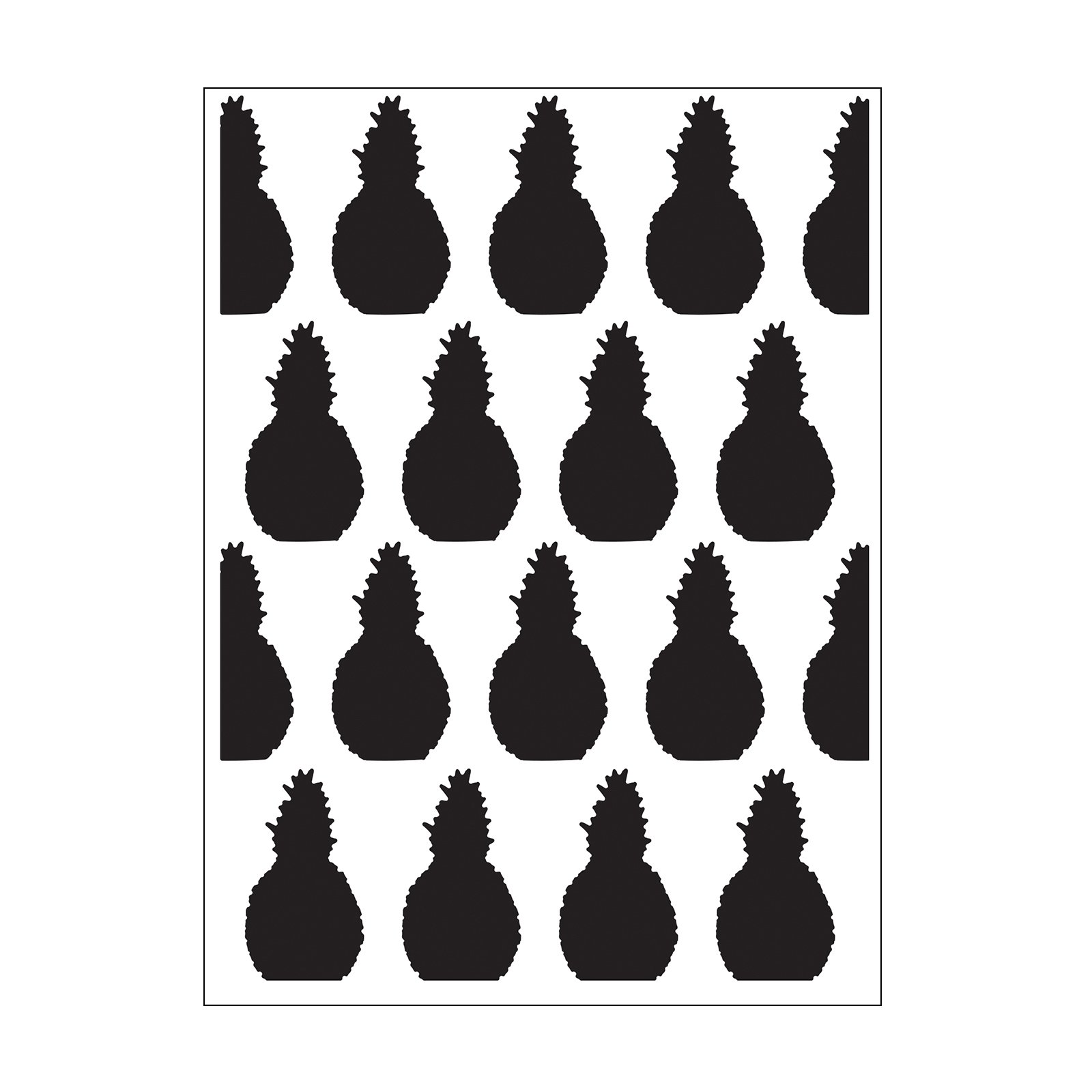 Vaessen Creative Embossing Folder Pineapple 5.75 x 4.21 inches - Embossing Folder for Card Making, Scrapbooking, Journaling - Reusable - Precise Results - for Embossing and Die-Cutting Machines