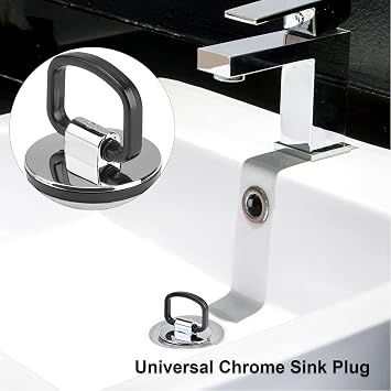 Universal Kitchen Sink Plug Replacement - 45mm Stainless Steel Bath Plug