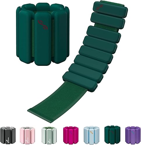 Miniatura 10 de Sportneer Wrist & Ankle Weights for Women Men - 1 Pair (1 lb/2 lb Each) | Adjustable Weighted Bracelet Silicone Bangles for Yoga, Dance, Pilates,