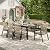 MIXPATIO 9 Pieces Outdoor Patio Dining Set, Wicker Patio Table and Chairs Set of 8, Rattan Chairs with 3.1" Cushion and Rectangular Table with Umbrella Hole for Backyard, Porch,Beige