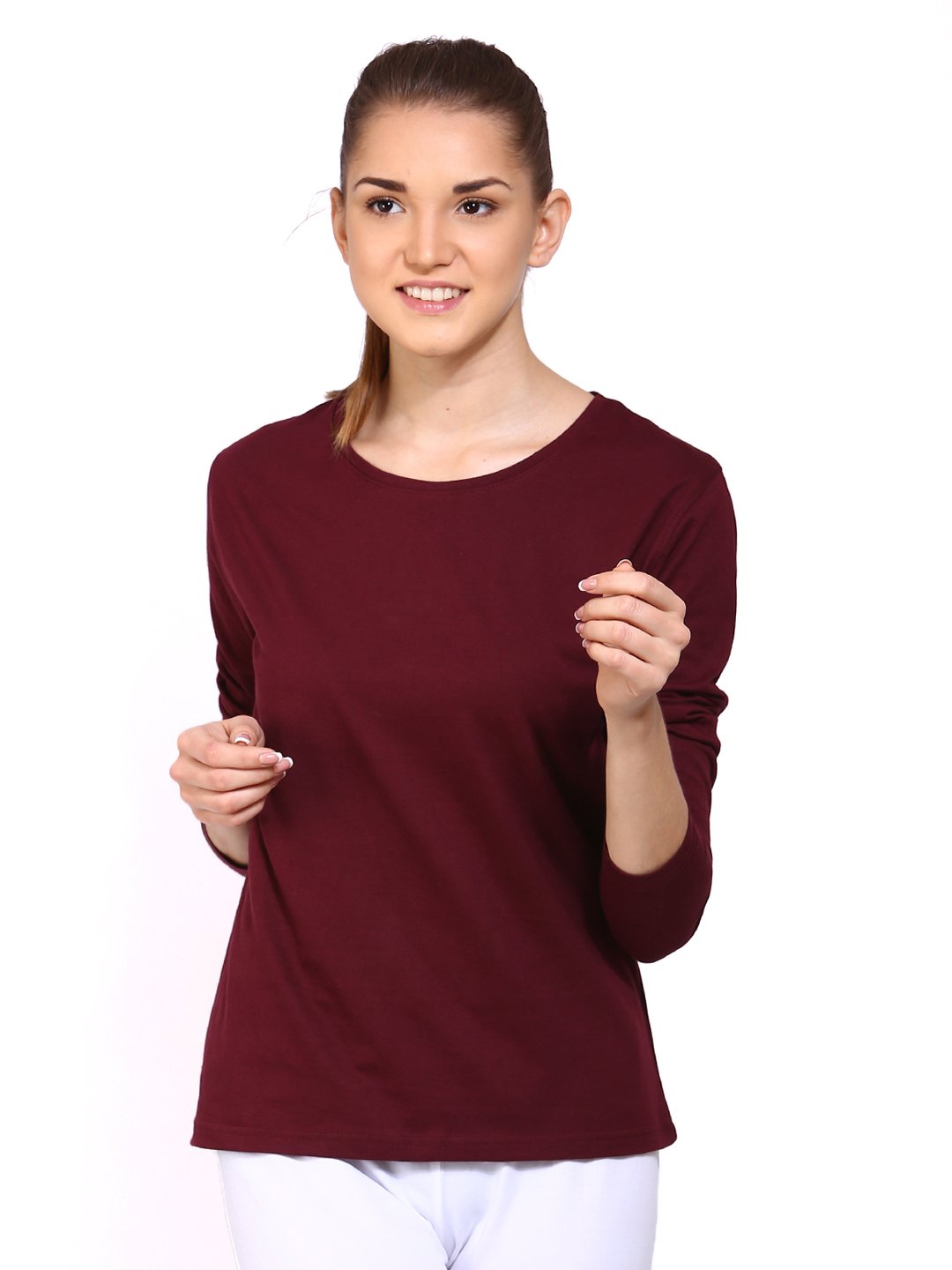 Women's Long Sleeve Round Neck T Shirt
