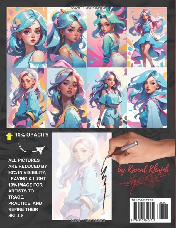 Anime-Inspired Character Sketchbook: Beautiful Anime-Style Characters to Trace, Shade & Master Your Skills | For Artists, Students & Hobbyists image 3