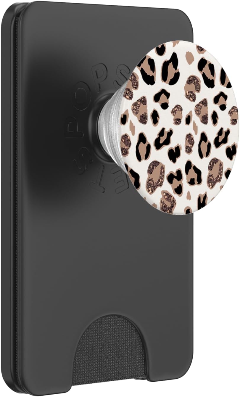 Rose Cheetah Print Cute Leopard Pattern Jaguar Lover Gift PopSockets PopWallet for MagSafe