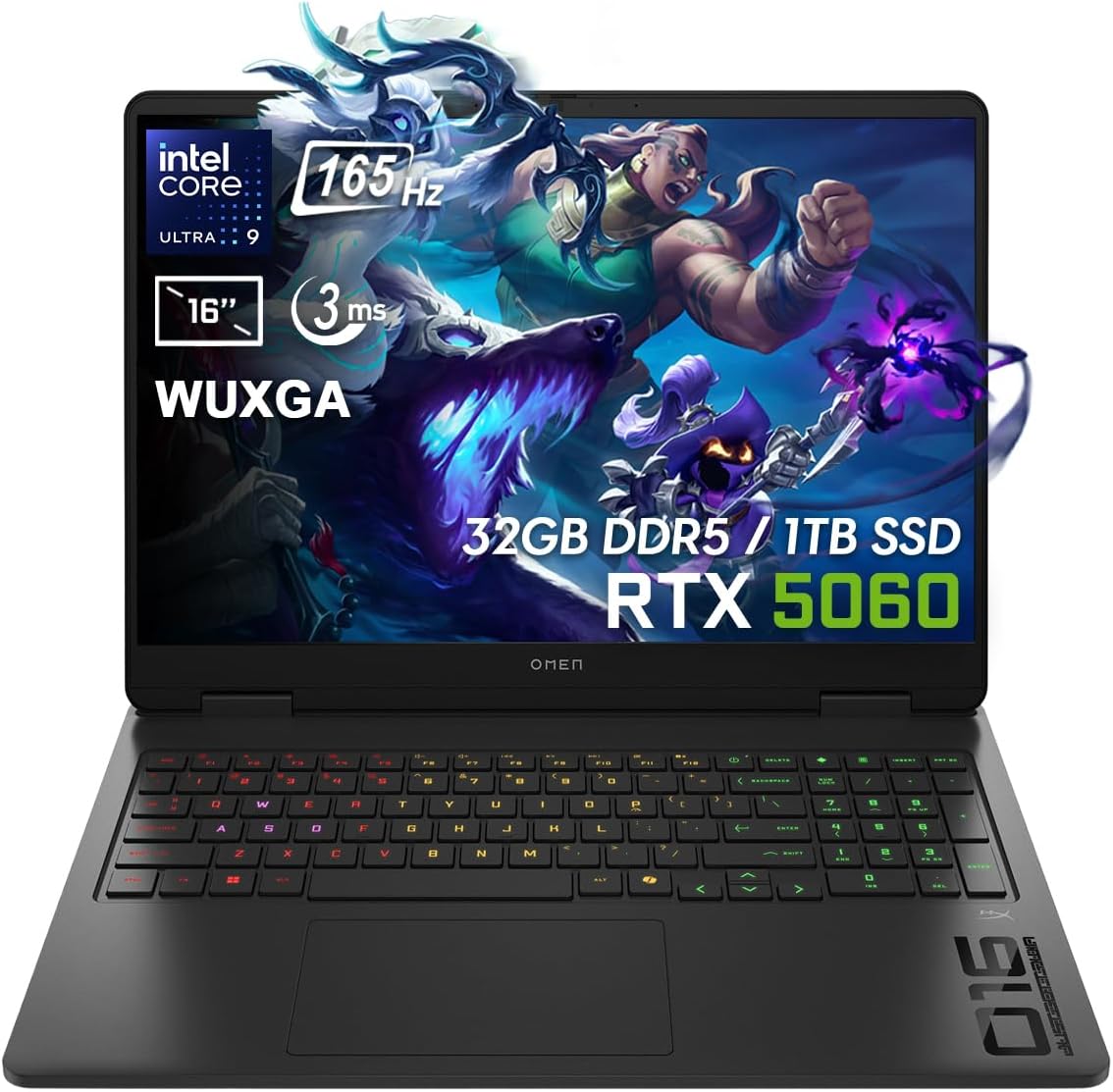HP OMEN 16 Core Ultra 9-285H 32GB DDR5 1TB SSD RTX5060 8GB 16 inç Gaming Laptop Siyah - Görsel 1
