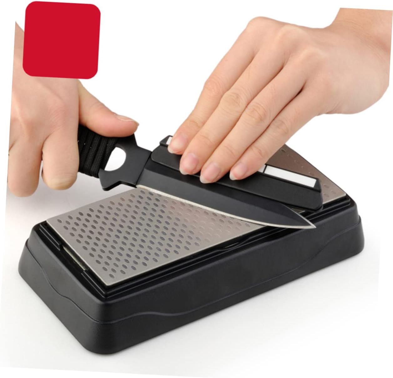 DOITOOL Double Sided Diamond Sharpening Stone for Kitchen Outdoor Use Non-slip Base Cover Excellent Knife Sharpener for Precision