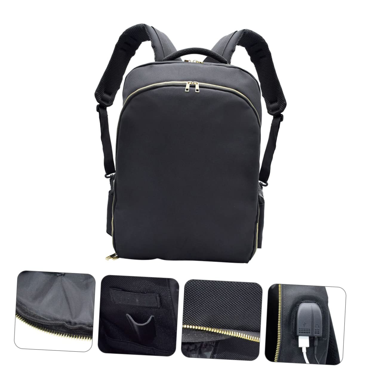 Mikinona Zaino e Resistente alla Pressione Portatile da Parrucchiere in Poliestere Nero, Borsa Porta Attrezzi Grande Capacità per Viaggio e Uso Quotidiano