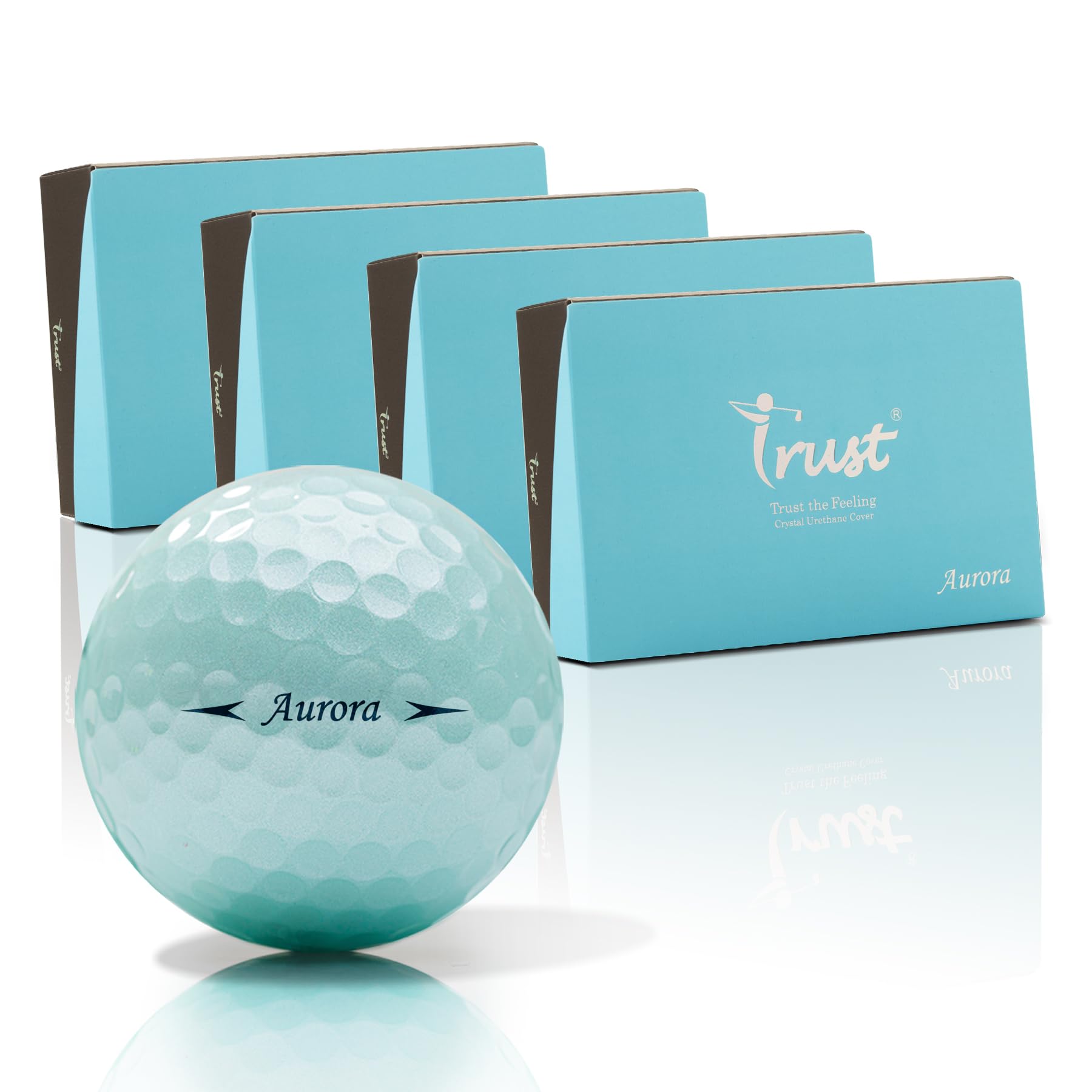 TrustGolf Balls Aurora | Rosa | Tour-Level Performance | Stand Out | Maximum Distance | Straight Flight | Stopping Power | Crystal Urethane Cover for Ultimate Control | 12 or 48 Balls
