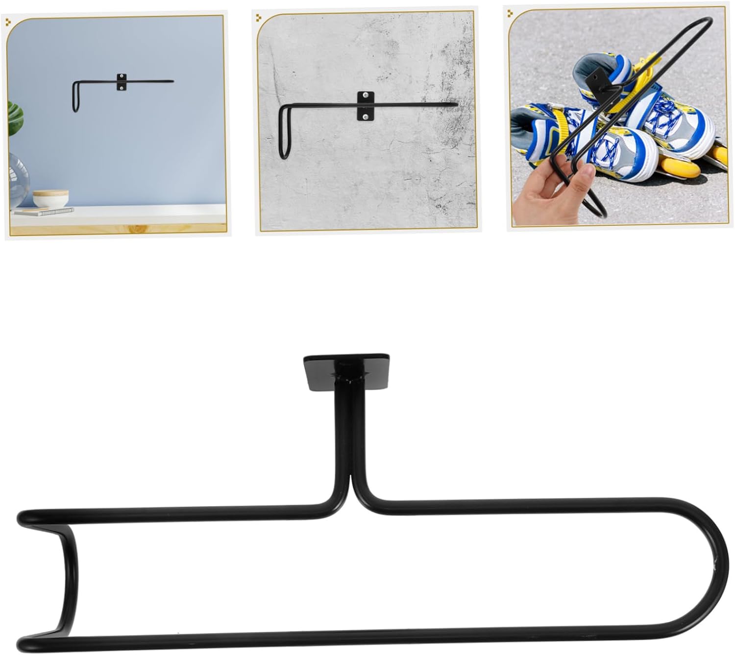 Wall-mounted Roller Skates Display Rack Heavy-duty Organizer for Ice and Inline Skates Space-saving Boot Holder for Home and Sturdy with Baked Paint Finish