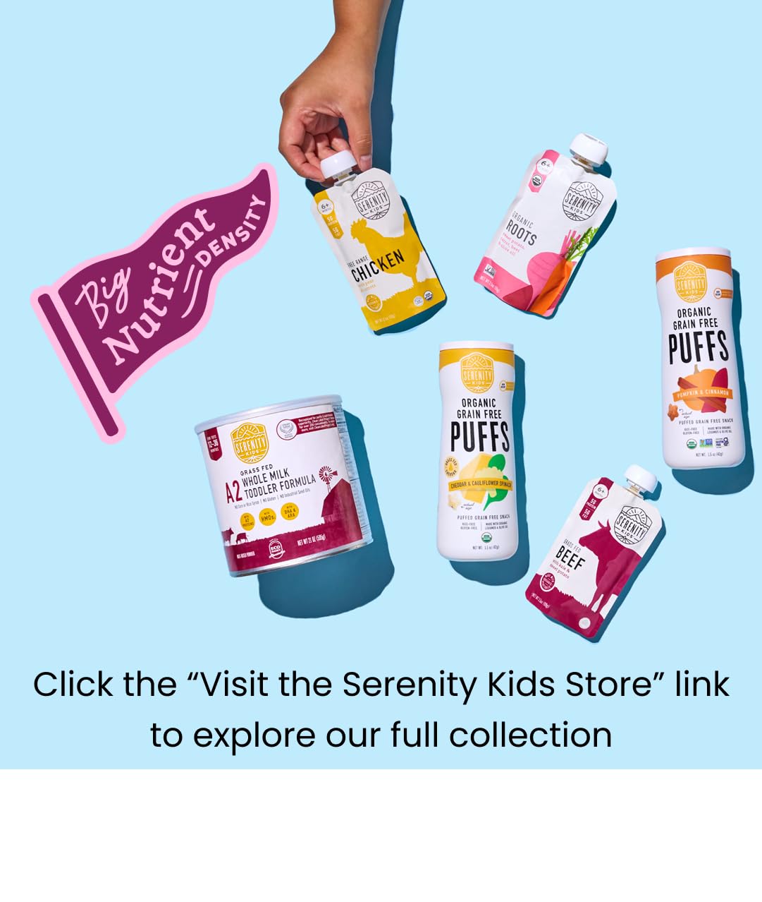 Serenity Kids 6+ Months Veggie Puree Baby Food Pouches - USDA Organic Baby Food - BPA-Free Allergen-Free Toddler Pouches - On-the-Go Toddler Meals - 3.5 Oz, 8 Pack thumbnail