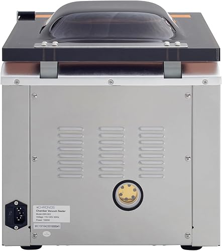 Miniatura 6 de Chronos Máquina selladora al vacío de cámara, bomba de aceite, barra de sellado de 10.25 pulgadas, para alimentos secos y húmedos, marinado y al