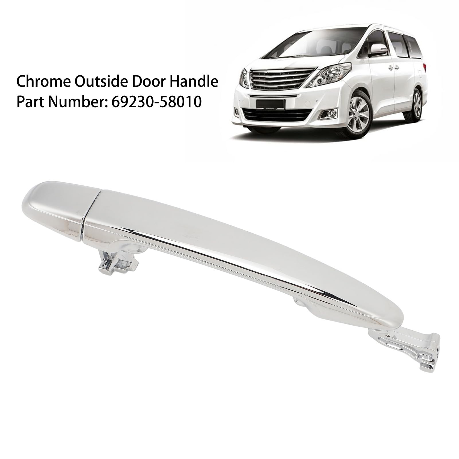 Amazon.com: Rear Outer Door Handle, 69230-58010 ABS Chrome Door 
