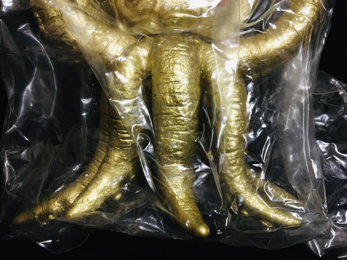 ブルマァク　M1号 ミニ怪獣シリーズ ナメゴン　金／ゴールド　金塗装　当時物 M1号 ブルマァク復刻 ミニラ 蓄光 金塗装 2002年 こどもの時代館限定