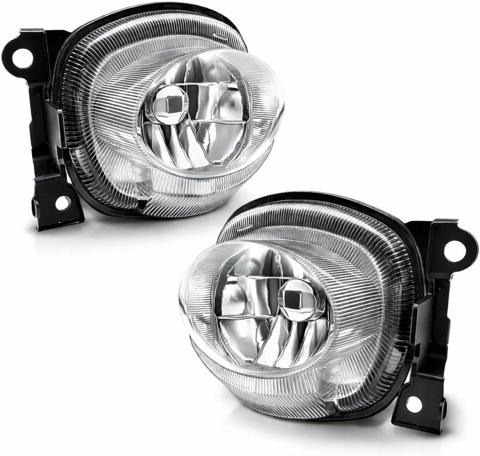 Fog Lights Replacement for 2007 2008 2009 ES350 Front Bumper Chrome Fog Lamps With covers Left & Right Side