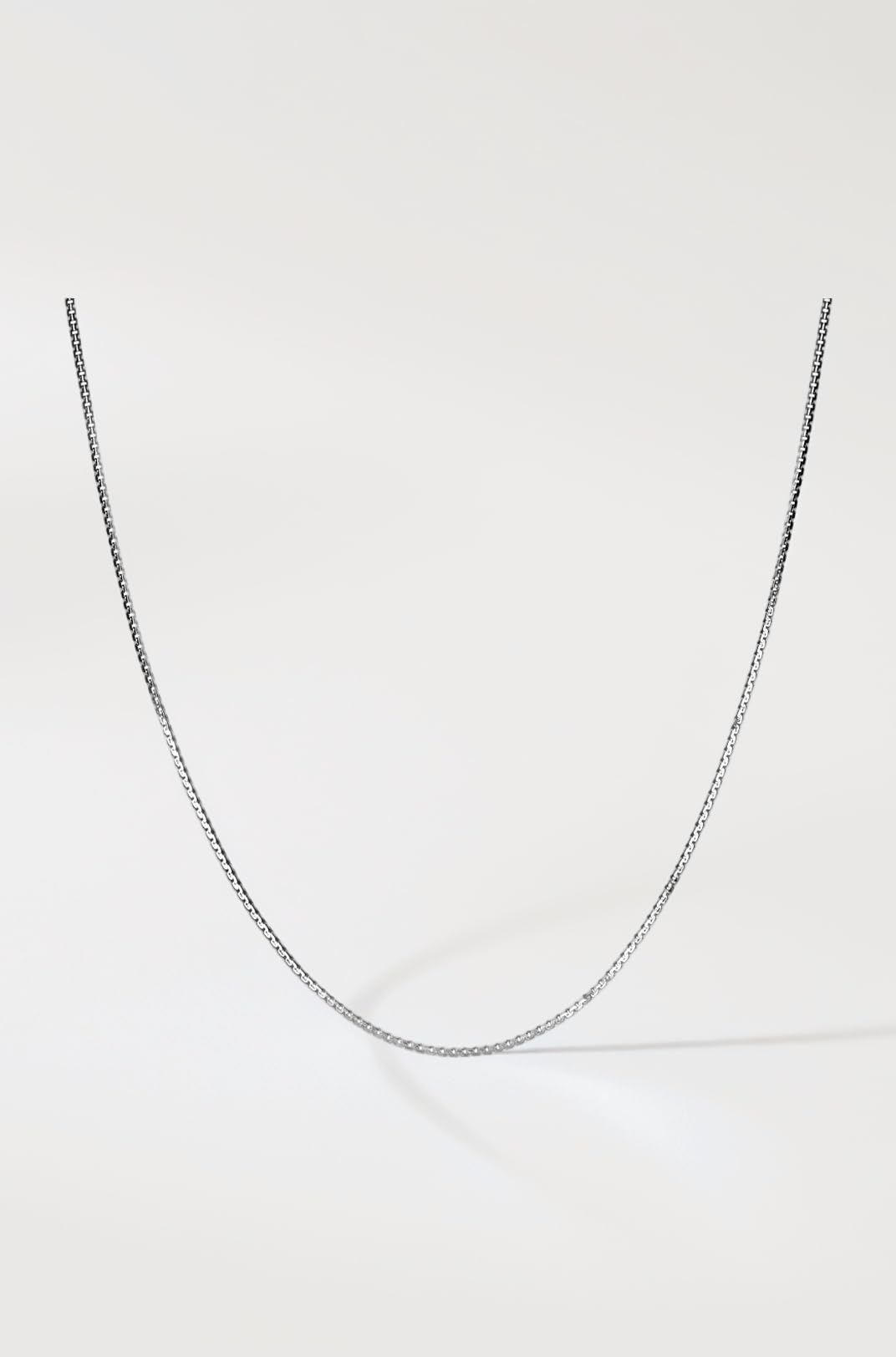 Anti-Tarnish 92.5 Sterling Silver Box Chain Necklace in 16 18 24 inches | Gift for Women & Girls