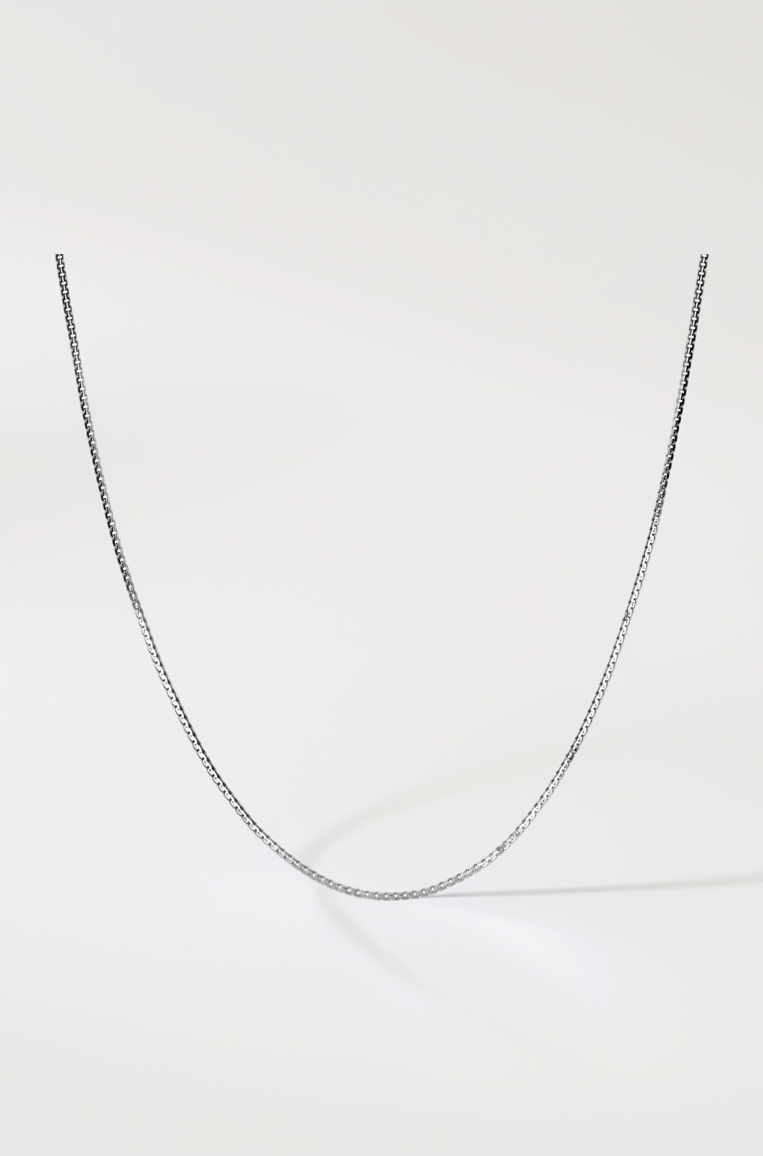 Clara Anti-Tarnish 92.5 Sterling Silver Box Chain Necklace in 16 18 24 inches | Gift for Women & Girls