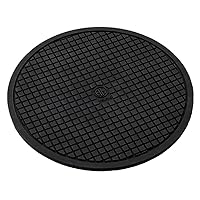 Vista 2 de American Metalcraft TRVR8 - Salvamanteles de silicona grande, redondo, negro, 8 pulgadas de diámetro