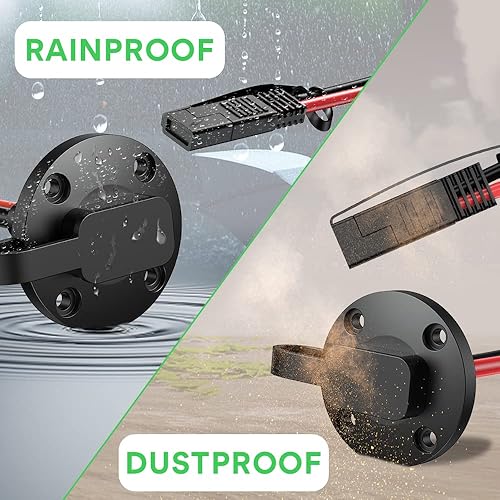 Miniatura 5 de Conector SAE, puerto de pared lateral, cable de 10 AWG, cable resistente a la intemperie, montaje en panel, adaptador universal de montaje empotrado