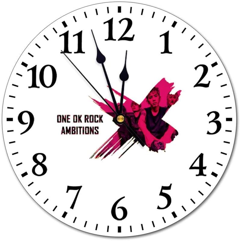Amazon Co Jp One Ok Rock 掛け時計 おしゃれ 壁掛け時計 連続秒針 静音 大数字 見やすい 自宅 寝室 部屋飾 キッチン プレゼント ホーム キッチン