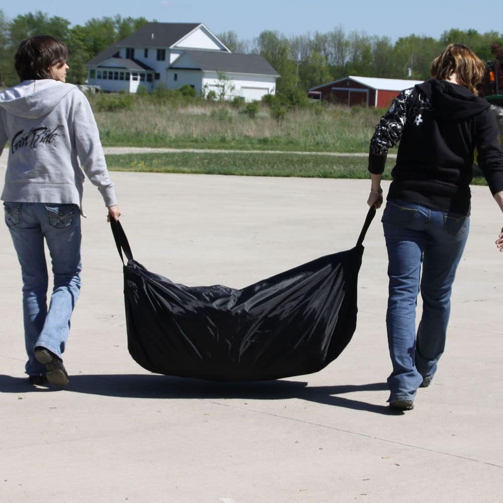Dura-Tech Hay Bale Transport Bag | Color Black | Ensures Neat and Waste-Free Hay Transportation | Water-Resistant Material | Easy Transport with Reinforced Handles | Durable 420 Denier Nylon Cover