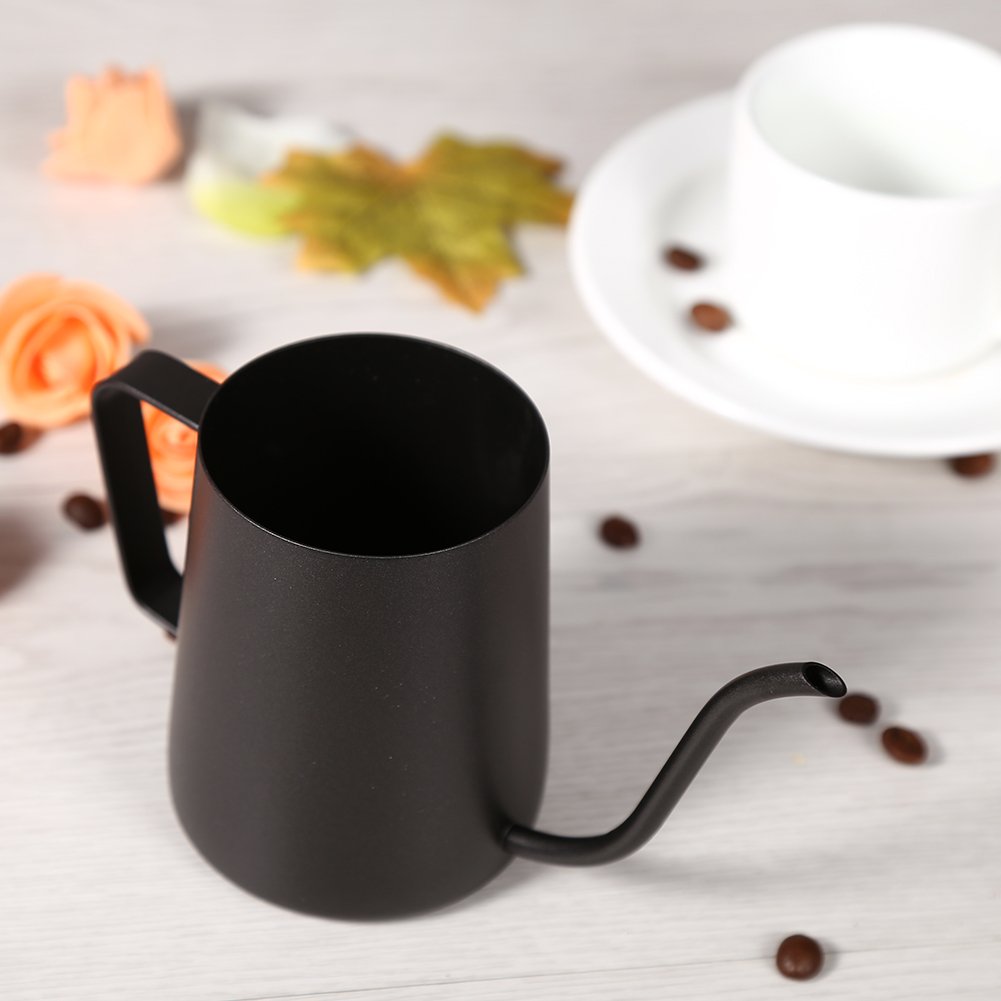Nero Pittura in Acciaio Inox pour Coffee Drip Pot bollitore con beccuccio Over a Collo d' Oca Control 250 ml/350ml