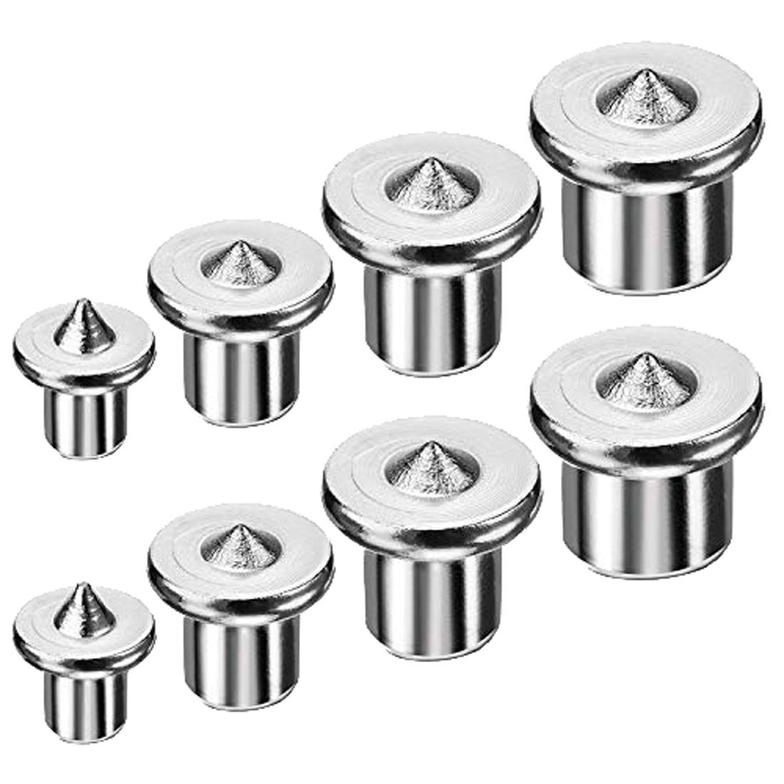 DIY Crafts Pack Of 1x Set, A, 4 Pcs Dowel Drill Centre Points Pin Wood Dowel 6-12 Tenon Cylindrical Portion: 6mm, 8mm, 10mm, 12mm Each Size 1/4, 5/16, (Pack Of 1x Set, A) 1
