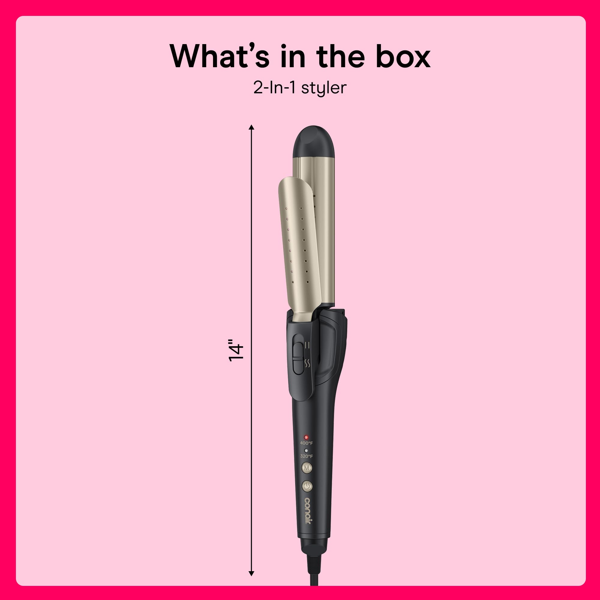 Conair InfinitiPRO 2-in-1 Curling Iron & Straightener, 1.25", Travel-Friendly