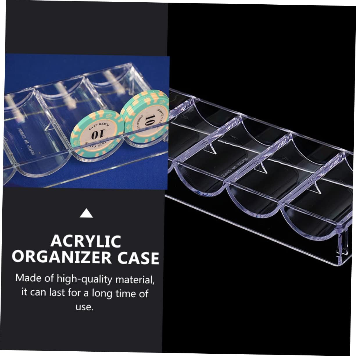 TOYANDONA 1pc Box Chip Rack Creative Chips Container Acrylic Organizer Case Durable Chips Storage Container Poker