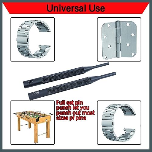 Miniatura 5 de HORUSDY 8 Pieces Pin Punch Set, Kit Removing Repair Tool with Holder for Automotive, Watch Repair,Jewelry and Craft