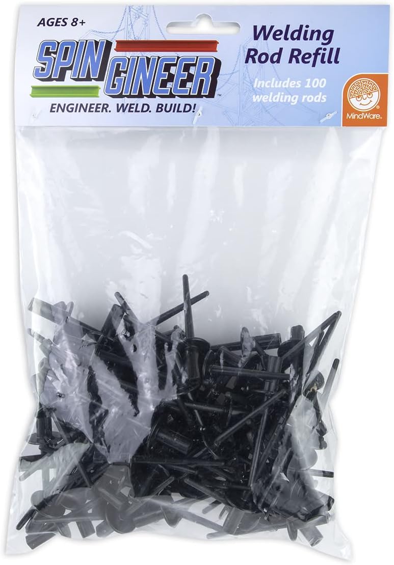 MindWare Spin-Gineer Welding Rod Refill Pack – Engineering Activity for Kids Ages 8 & Up – Includes 100 Pieces