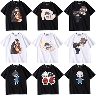 [FBZWVCJJ] 対応鬼の花嫁 Tシャツ 半袖 東雲柚子 鬼龍院玲夜 ソウ アオ 応援T-Shirt 漫画風 カジュアル 夏服 快適な軽い 通気 萌えグッズ コスプレ衣装 [並行輸入品]