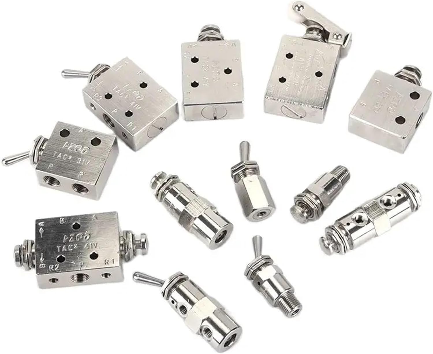 Air Pneumatic Mechanical Valve, Toggle Button Switch TAC2-41V 31V 41P 31P 41PP TAC-4V 4P 3P 3V TV-3S, 1pc(TAC2-41PP)