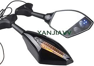 FidgetGear for Yamaha R1 98-01 R6 99-05 R6S 06-09 YZF600R 97-07 LED Turn Rear View Mirrors Black - coolthings.us