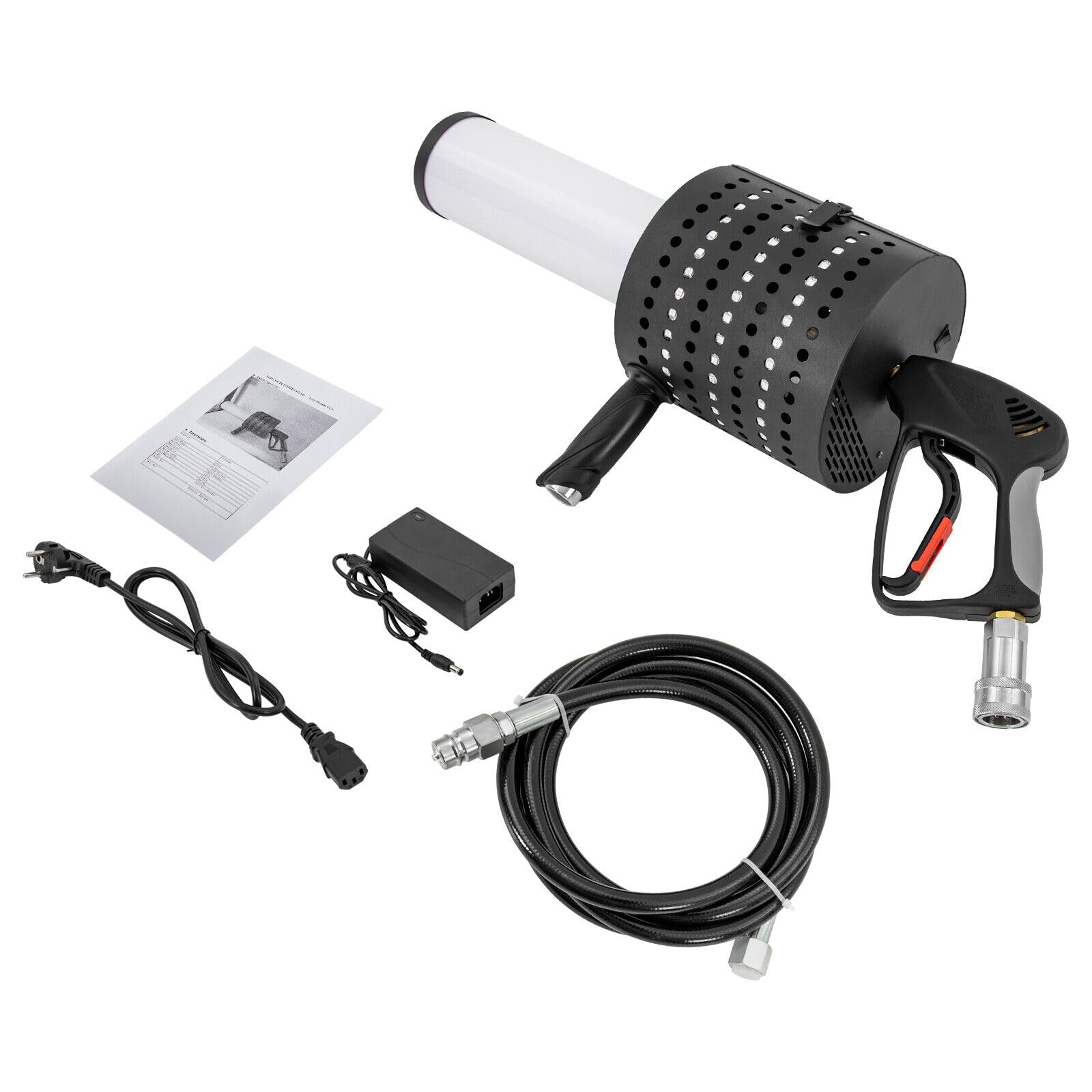 Máquina de confeti de niebla LED CO2, confeti, pistola de chorro, cañón + pantalones de 10 pies para fiestas, discotecas