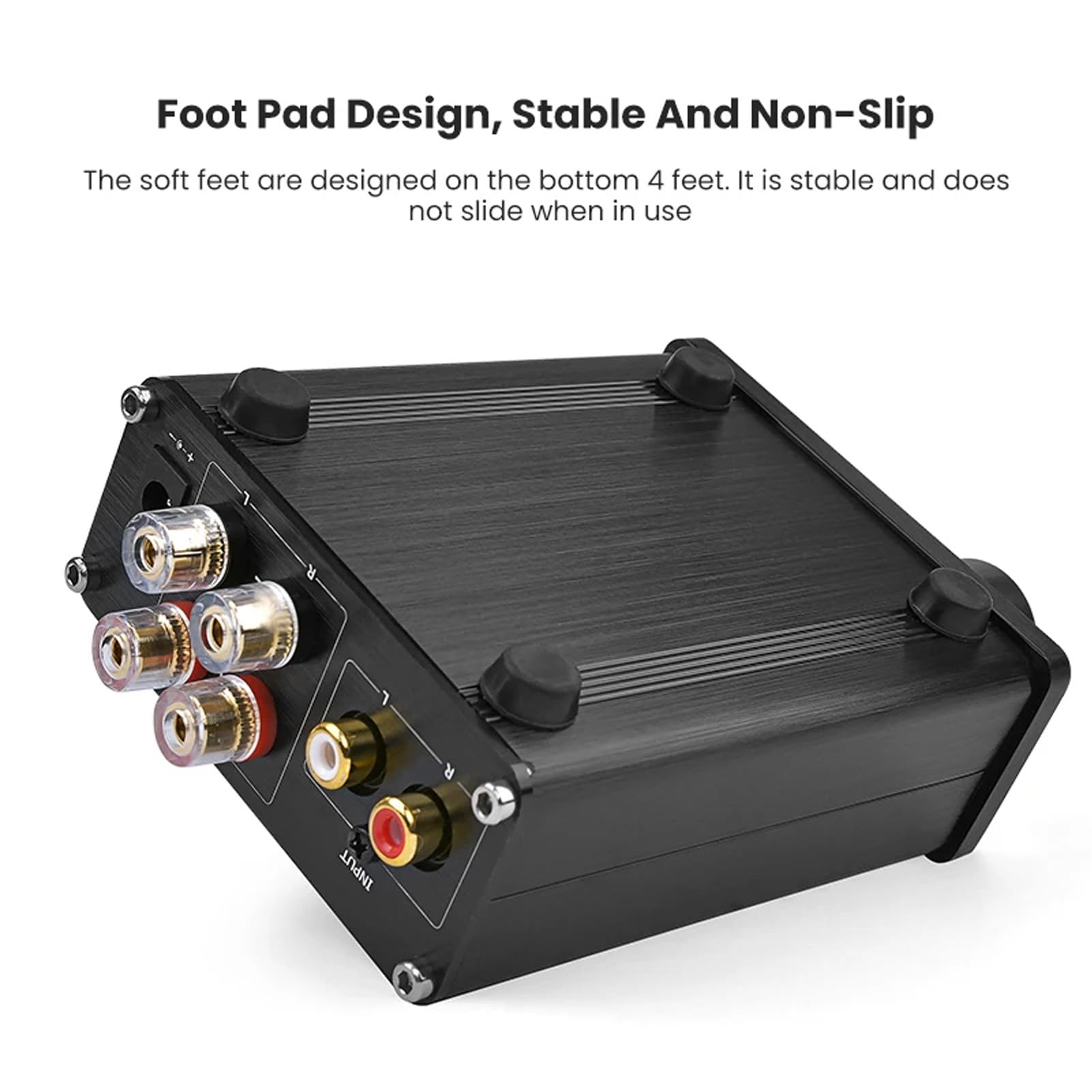 Demeras Amplificatore di Potenza Digitale Amplificatore Stereo Ad Alta Potenza di Classe D di Grande per Home Theater 100 W X 2 in Lega di Alluminio