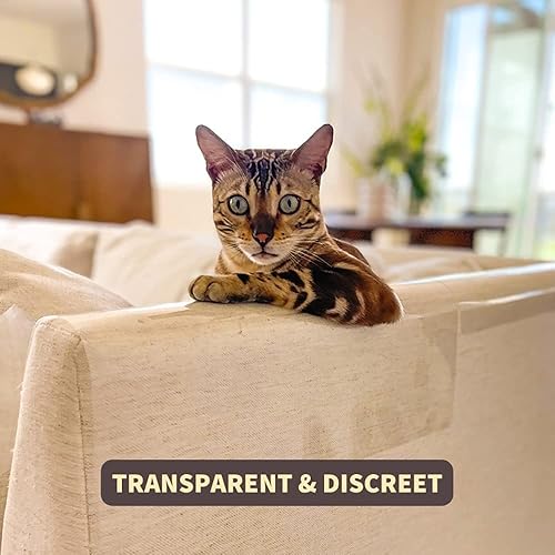 Vista 8 de Leo's Paw Protector de arañazos para muebles para sofá, gatos, protector de arañazos repelente de arañazos para sofá, adhesivo de entrenamiento