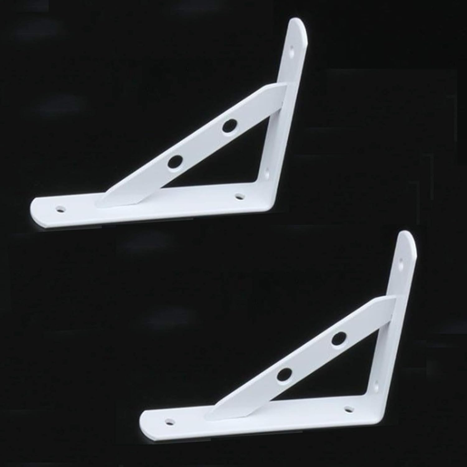 Angle Brace Black,Metal Floating Shelf Supporter,2 Pieces of Heavy-Duty Brackets for Shelves with Screws,Wall-Mounted Heavy-Duty Shelf Bracket,Storage Rack for Room/Kitchen/Office,White,350*220mm(13.8