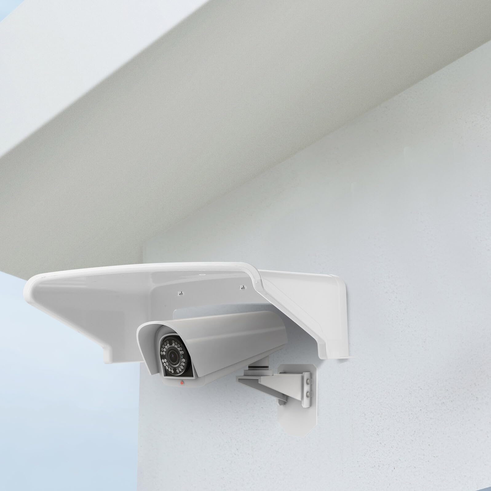 SHINEOFI Lot de 3 Protections Anti-Pluie pour Caméra de Surveillance Extérieure Boîtier Résistant aux Intempéries en Plastique Solide Étui de Protection pour Caméra Murale Compatible