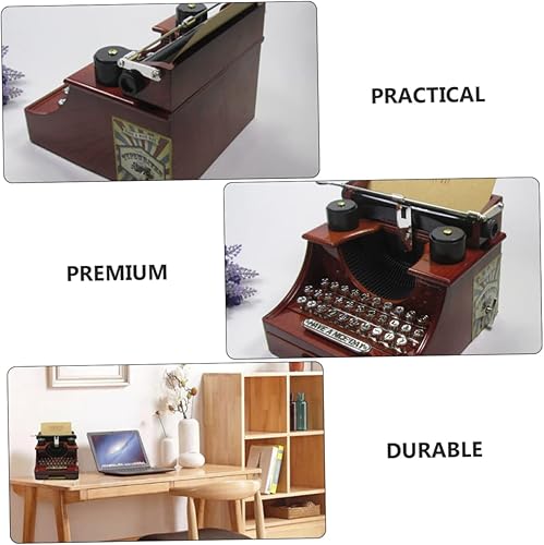 Miniatura 3 de BESPORTBLE Caja de música para máquina de escribir, juguete de música, contenedor de joyería, juguete musical, adorno de escritorio, 1 ud