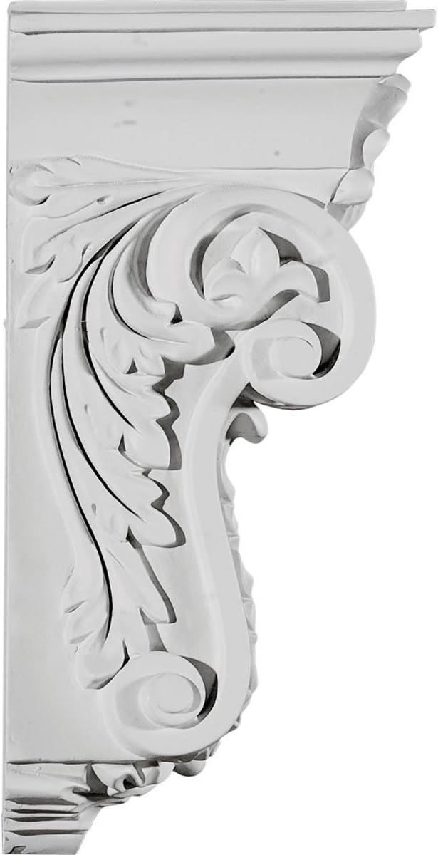 Ekena Millwork COR04X05X10SC 4 5/8-Inch W x 5 1/4-Inch D x 10 3/4-Inch H Scroll Leaf Corbel